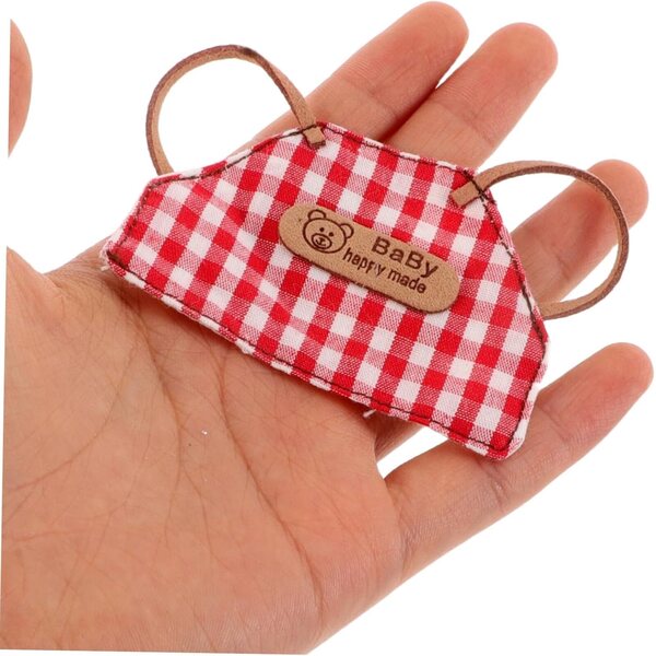 NOLITOY Set 6 Mini Tablier in Tessuto a Quadretti per Bambole, Accessori Vintage