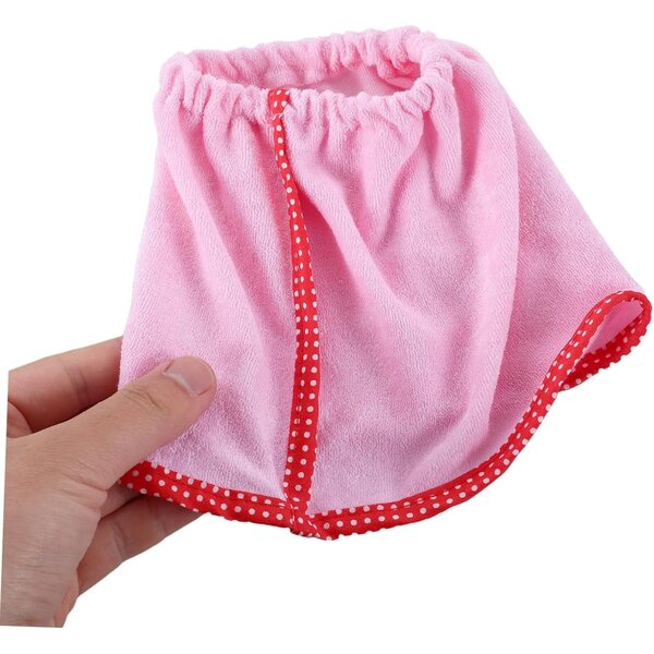iplusmile Peignoir und Hut für 18-Zoll-Puppen, elegantes Set aus rotem Polyester