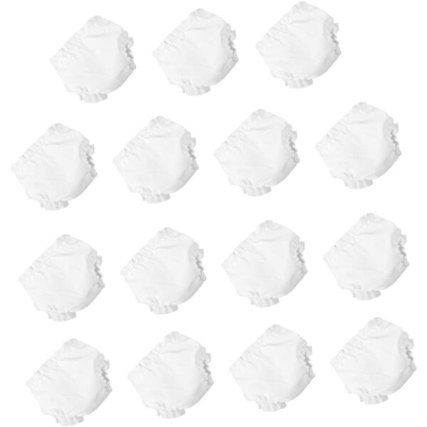 GALPADA 15 pezzi Slip Bianchi in Tessuto Elastico per Bambole Mini 7x7 cm