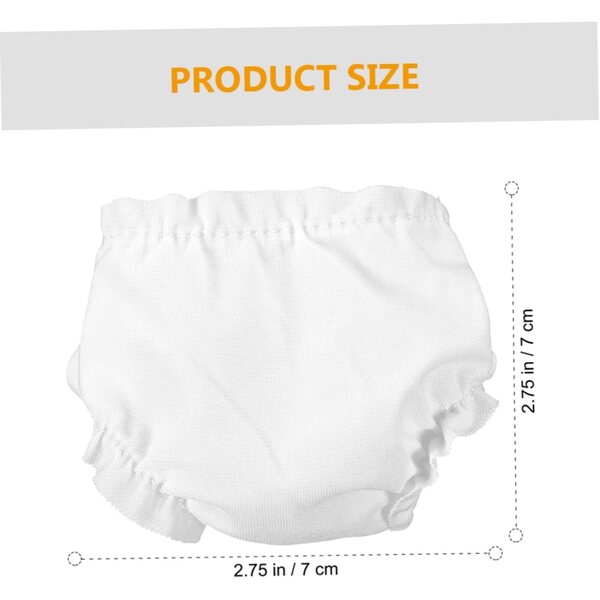 GALPADA 15 pezzi Slip Bianchi in Tessuto Elastico per Bambole Mini 7x7 cm