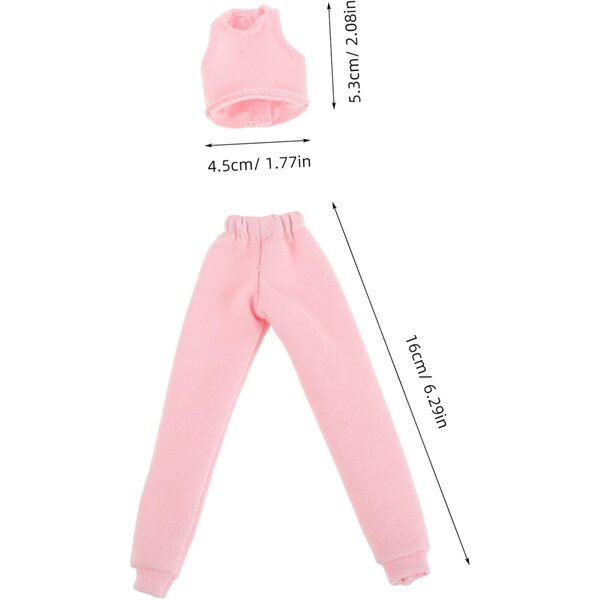 NOLITOY Set 4 Abiti Estivi per Bambole 30 cm: Gilet e Pantaloni Eleganti e Facili da Indossare