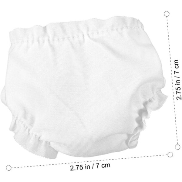 GALPADA Set 5 Culottes Elastiche Bianche per Bamboles - Accessori Gioco e DIY