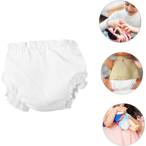 GALPADA Set 5 Culottes Elastiche Bianche per Bamboles - Accessori Gioco e DIY