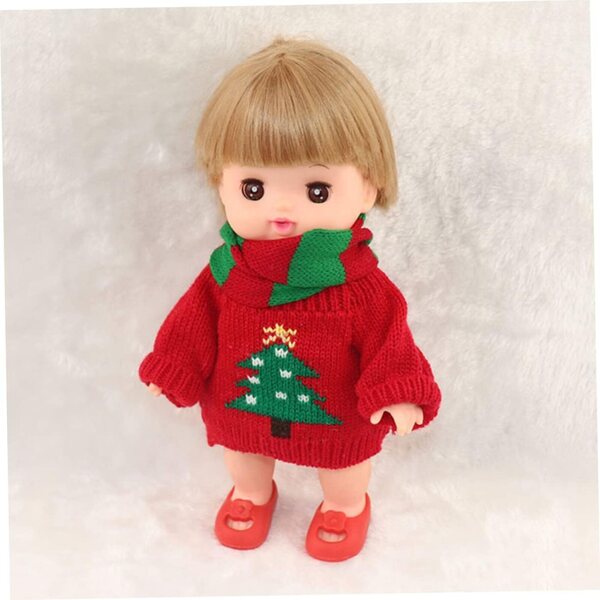 UPKOCH Mini-Pullover und Schal-Set für Puppen, Winterkleidung aus Stoff, Einheitsgröße