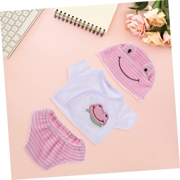 Abbigliamento Miniatura per Bambole 30 cm - 3 Costumi in Tessuto Cotone Colorati NOLITOY