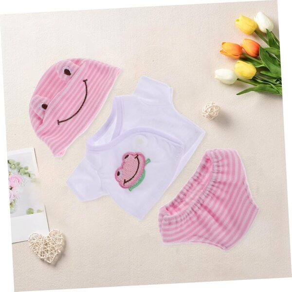 Abbigliamento Miniatura per Bambole 30 cm - 3 Costumi in Tessuto Cotone Colorati NOLITOY