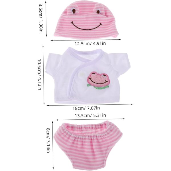 Set mit 3 Kostümen für 30-cm-Puppen – farbenfrohe und wechselbare Kleidung aus Polyester