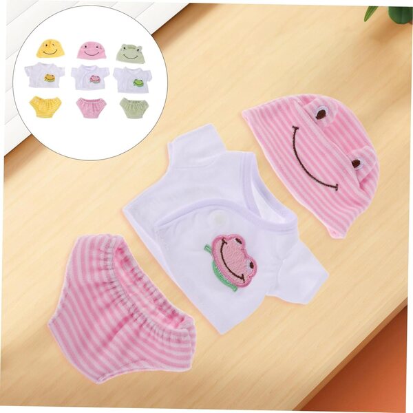 Set mit 3 Kostümen für 30-cm-Puppen – farbenfrohe und wechselbare Kleidung aus Polyester