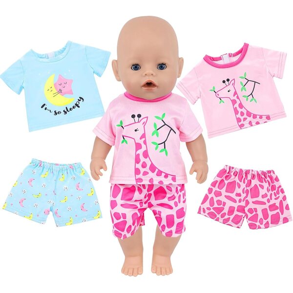 Pyjama due pezzi per bambole - Abbigliamento morbido e confortevole Xerteam