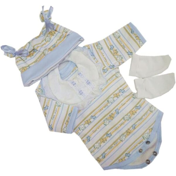 Amagogo Set 5 Pezzi Abbigliamento Bambola 17-18 Pollici in Cotone Blu e Bianco