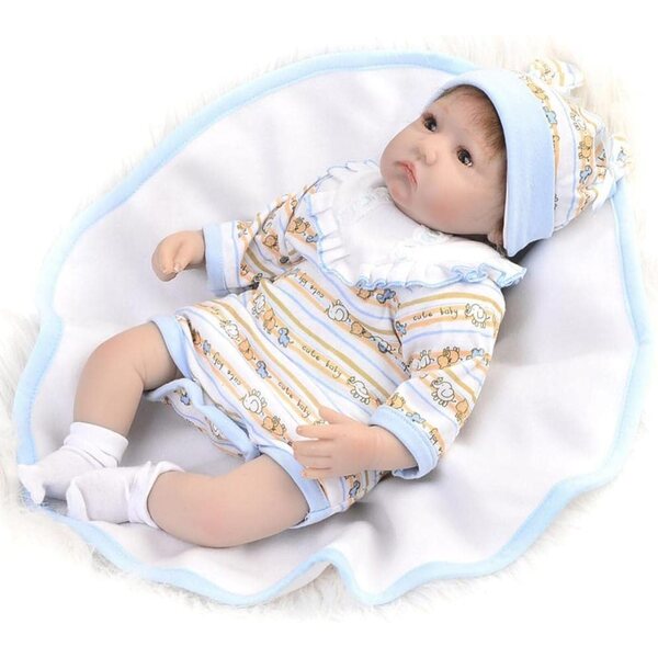 Amagogo Set 5 Pezzi Abbigliamento Bambola 17-18 Pollici in Cotone Blu e Bianco
