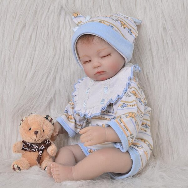 Amagogo Set 5 Pezzi Abbigliamento Bambola 17-18 Pollici in Cotone Blu e Bianco