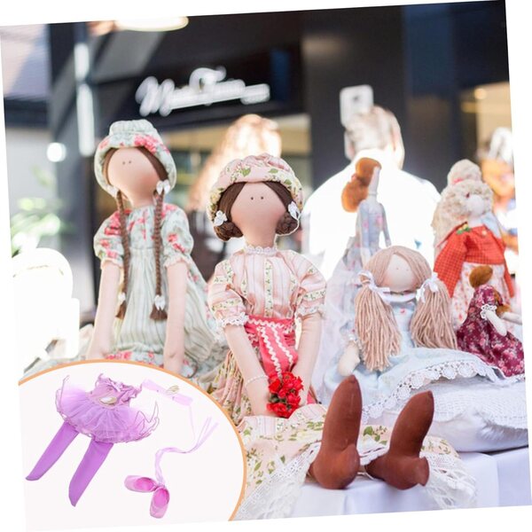 GALPADA Completo Ballet per Bambole da 14 Pollici con Tutu, Scarpe e Fascia Viola