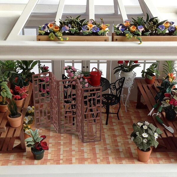 1:20 Mini Vintage chinesischer Kunststoffschirm für Puppenhaus und Schreibtisch