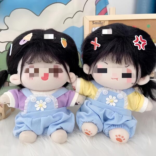 Set Abbigliamento per Bambola Peluche 20 cm con Maglietta, Bavaglino e Scarpe Gialle