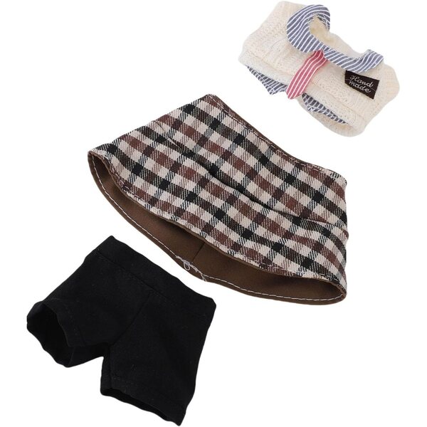 Bekleidungsset für 17-cm-Puppen mit Fischerhut und Gentleman-Hose