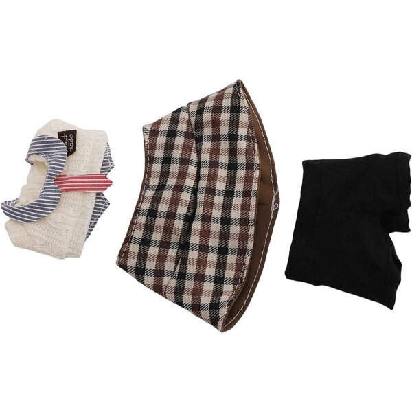 Bekleidungsset für 17-cm-Puppen mit Fischerhut und Gentleman-Hose