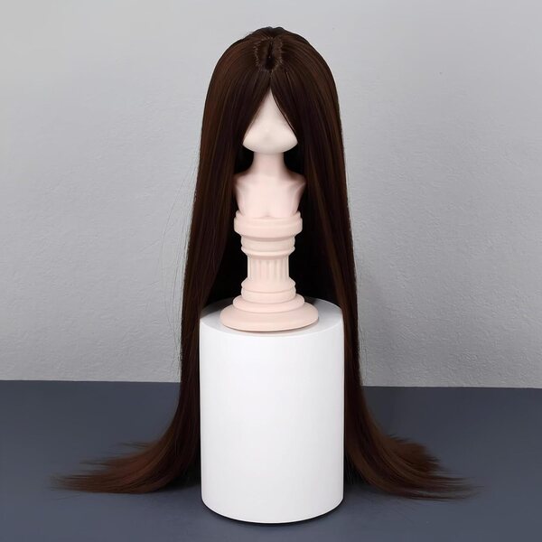 Perrucca per bambola BJD capelli lunghi morbidi e realisti vari colori 1/3 1/4 1/6