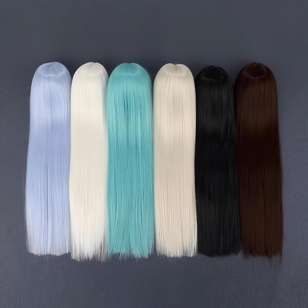 Perrucca per bambola BJD capelli lunghi morbidi e realisti vari colori 1/3 1/4 1/6