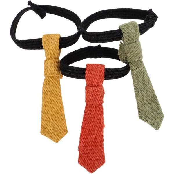 Toddmomy 3 Cravatte Miniature Pre-Nodate per Bambole 3 Colori Resistenti e Morbide