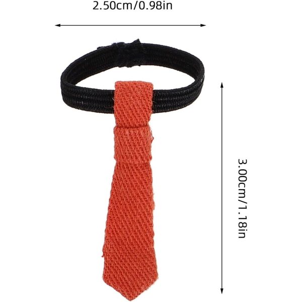 Toddmomy 3 vorgeknüpfte Miniatur-Krawatten für Puppen, 3 Farben, widerstandsfähig und weich