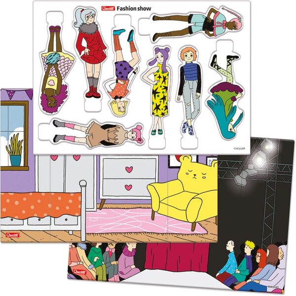 Quercetti Fashion Show 2323 – Modespiel mit Puppen und Laufsteg