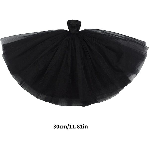 Trägerloses Puffkleid für 6-Zoll-Puppen, bequemes Prinzessinnenkleid