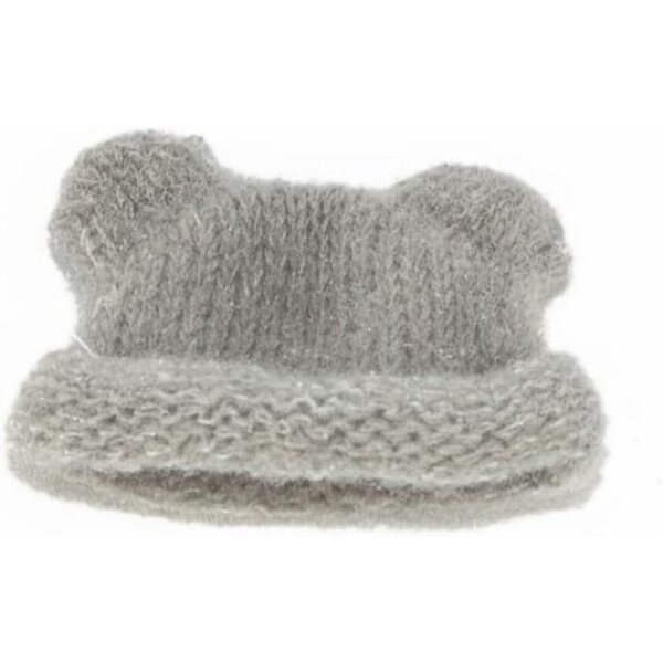Bonnet Multicolore con Orecchie per Bambole OB11 in Lana Morbida - Accessorio Miniatura