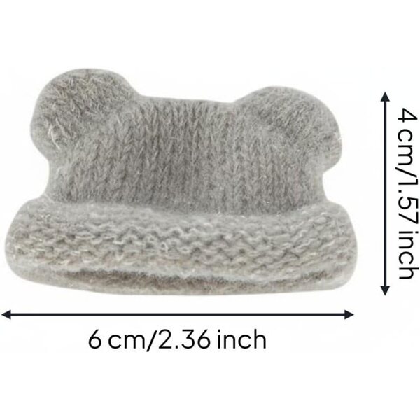 Bonnet Multicolore con Orecchie per Bambole OB11 in Lana Morbida - Accessorio Miniatura