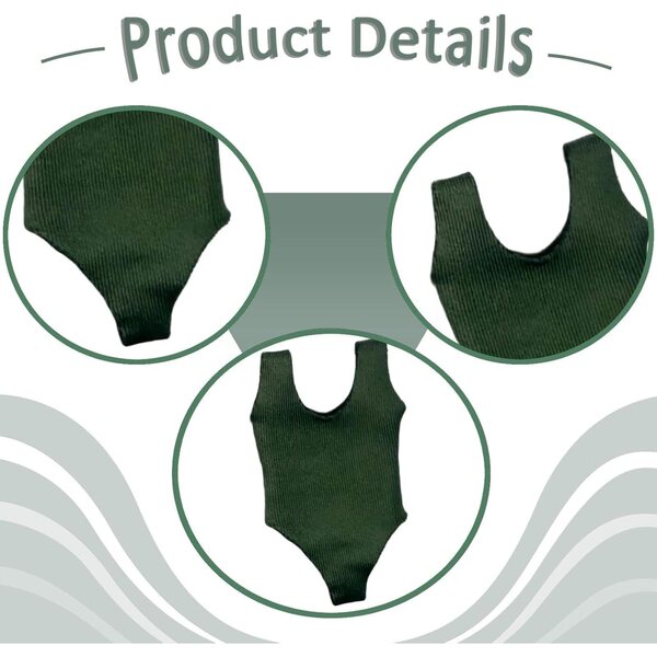 Costume da bagno verde per figurine femminili 15 cm scala 1:12 RoaQinFo
