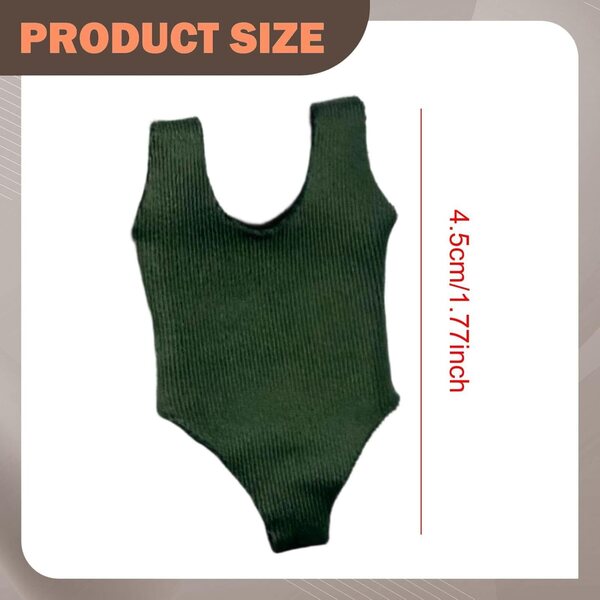 Costume da bagno verde per figurine femminili 15 cm scala 1:12 RoaQinFo