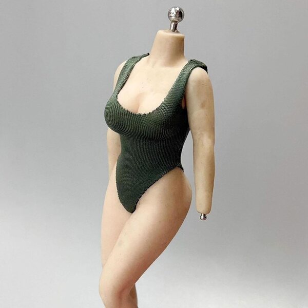 Costume da bagno verde per figurine femminili 15 cm scala 1:12 RoaQinFo