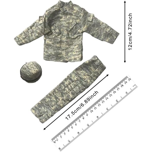 Soldatenuniform für 1:6-Figur – Kleidung, Hose und Hut aus hochwertigem Stoff