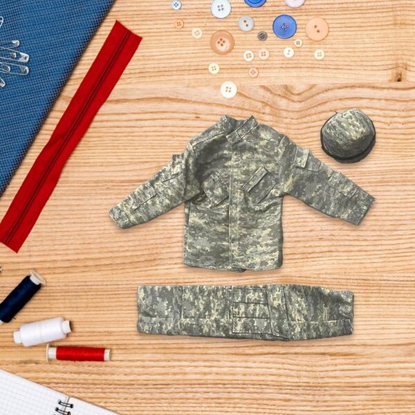 Soldatenuniform für 1:6-Figur – Kleidung, Hose und Hut aus hochwertigem Stoff