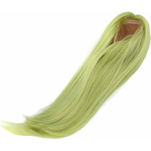 Omabeta Perrucca Bambola Lunga e Liscia Verde Avocado in Seta Morbida, Naturale 15,5-17,5 cm