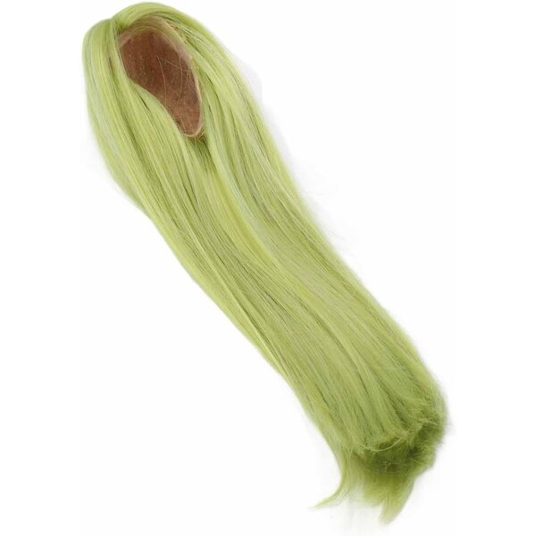 Omabeta Perrucca Bambola Lunga e Liscia Verde Avocado in Seta Morbida, Naturale 15,5-17,5 cm