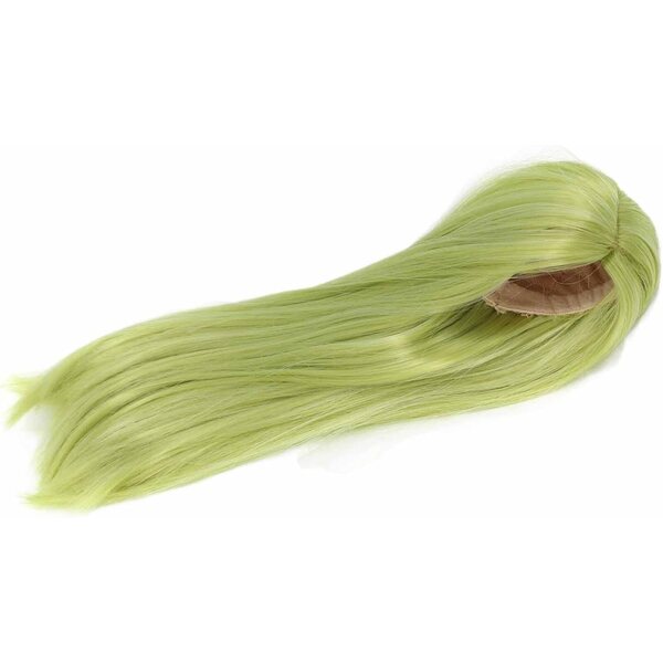 Omabeta Perrucca Bambola Lunga e Liscia Verde Avocado in Seta Morbida, Naturale 15,5-17,5 cm