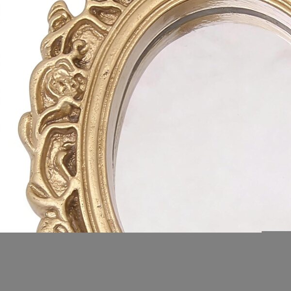 Specchio vintage per bambole barocco retrò miniatura, set 5 pezzi decorativi