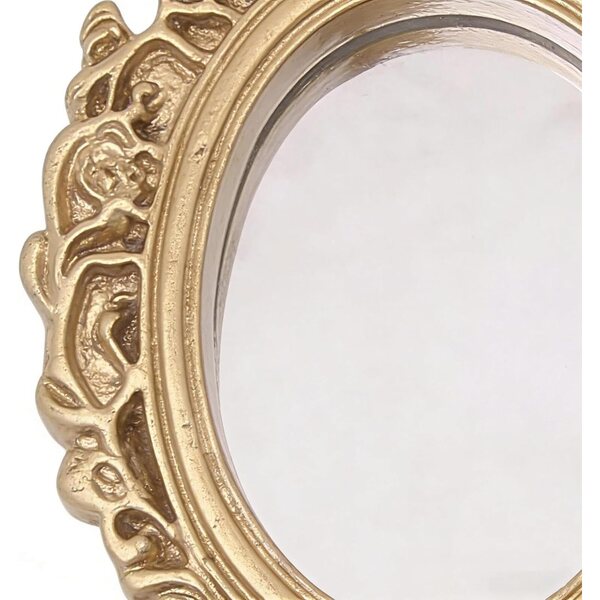 Specchio Vintage per Bambole 7x5 cm in Stile Barocco, Miniatura Decorativa Elegante
