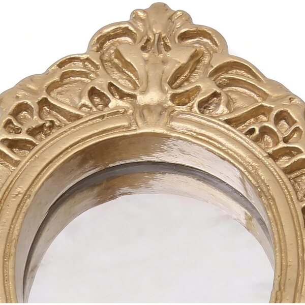 Specchio Vintage per Bambole 7x5 cm in Stile Barocco, Miniatura Decorativa Elegante