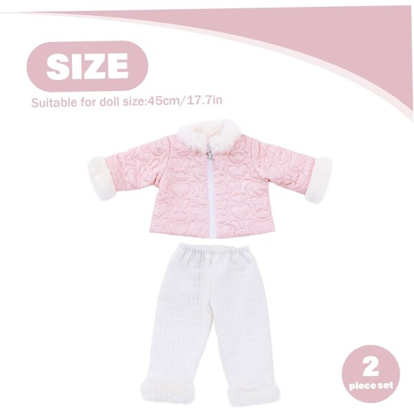 Abbigliamento per bambola 18 pollici: set giacca imbottita e gonna stile invernale