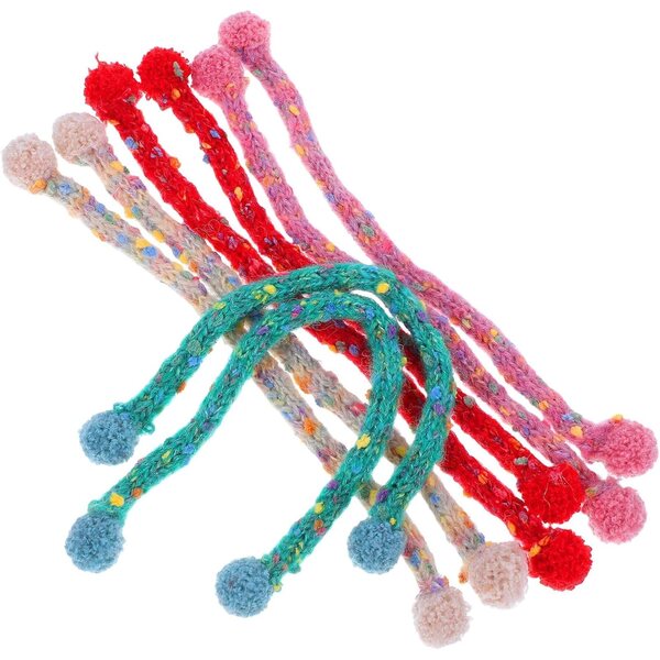 Set 8 Mini Sciarpe in Cotone per Bambole 15-20 cm Accessori Invernali Colorati