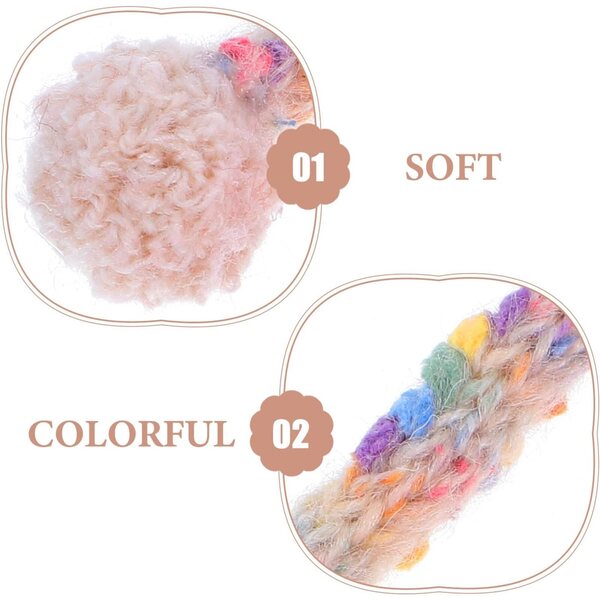Set 8 Mini Sciarpe in Cotone per Bambole 15-20 cm Accessori Invernali Colorati