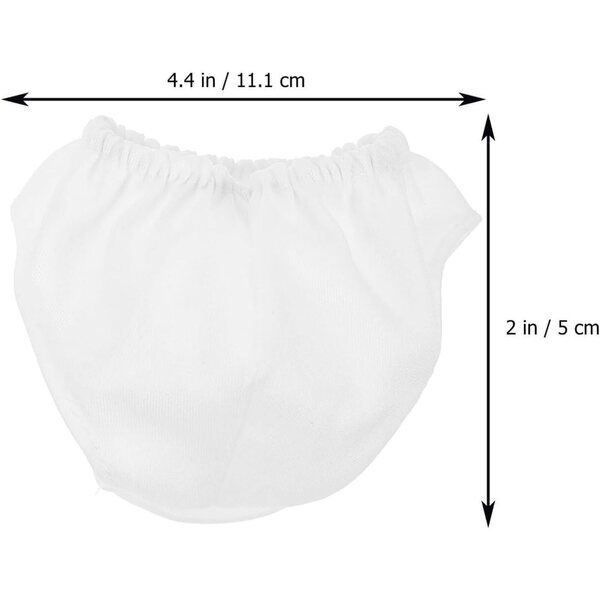Set 4 Culotte Miniature per Bambole 18 Pollici in Tessuto Lavabile e Riutilizzabile