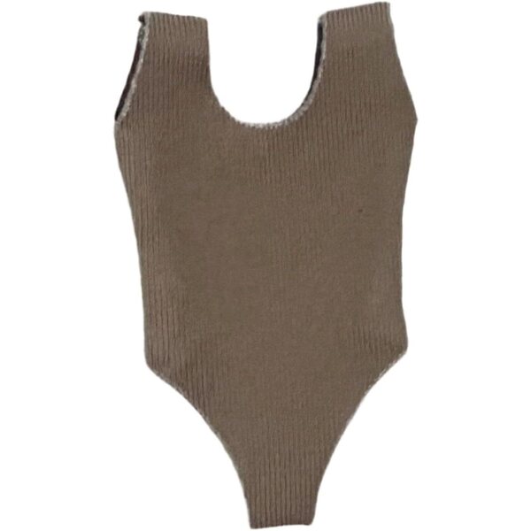 1:12 Badeanzug-Maillot für SZLIFE bewegliche weibliche Figuren, braunes Sommerkostüm