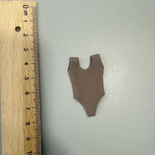 1:12 Badeanzug-Maillot für SZLIFE bewegliche weibliche Figuren, braunes Sommerkostüm