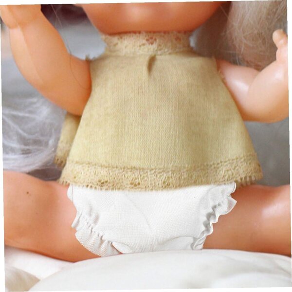 Set 6 Culottes Bianche per Bambole 25 cm - Sottovesti Lavabili e Regolabili in Tessuto