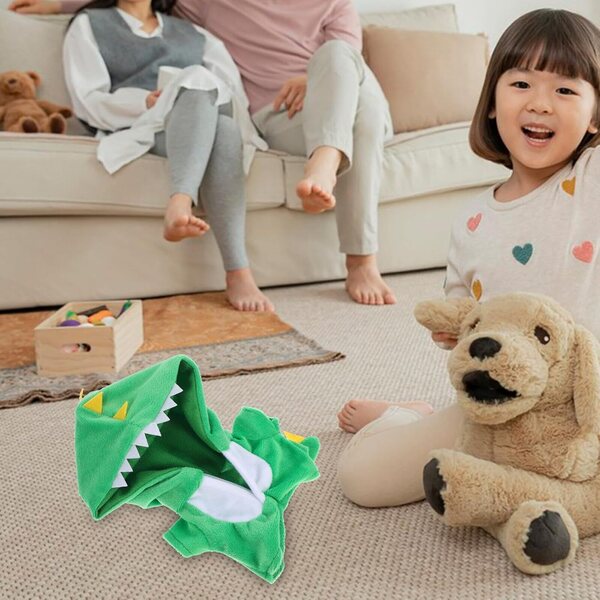 Tuta di peluche verde da dinosauro per bambola da 20 cm – Costume morbido e pratico