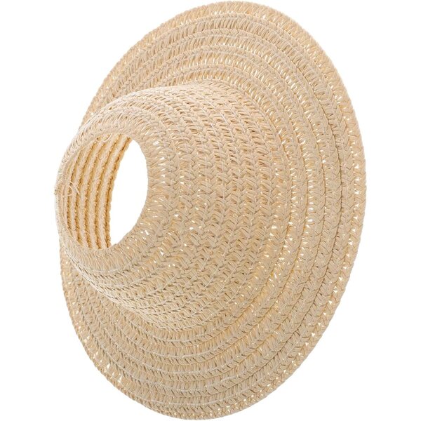 Mini Cappello in Paglia 17cm per Bambole, Accessorio fatto a Mano Beige, Protezione Solare