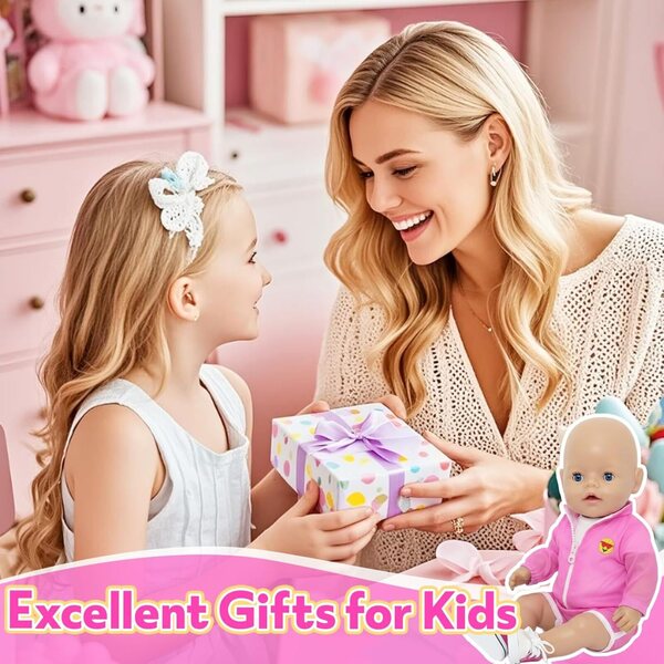 Abbigliamento rosa per bambola 43 cm - Vestiti per bambola neonato